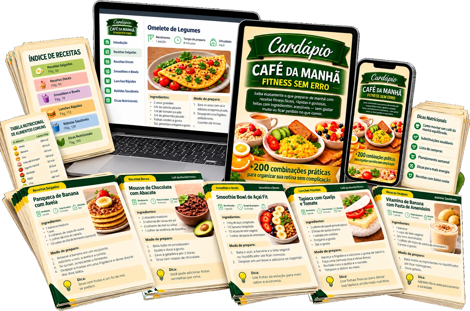 Cardápio Café da Manhã Fitness